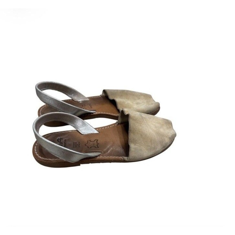Spanish Sandals Menorquinas  Avarcas Tan  Suede Leather Slingback EU 40 US 8.5
